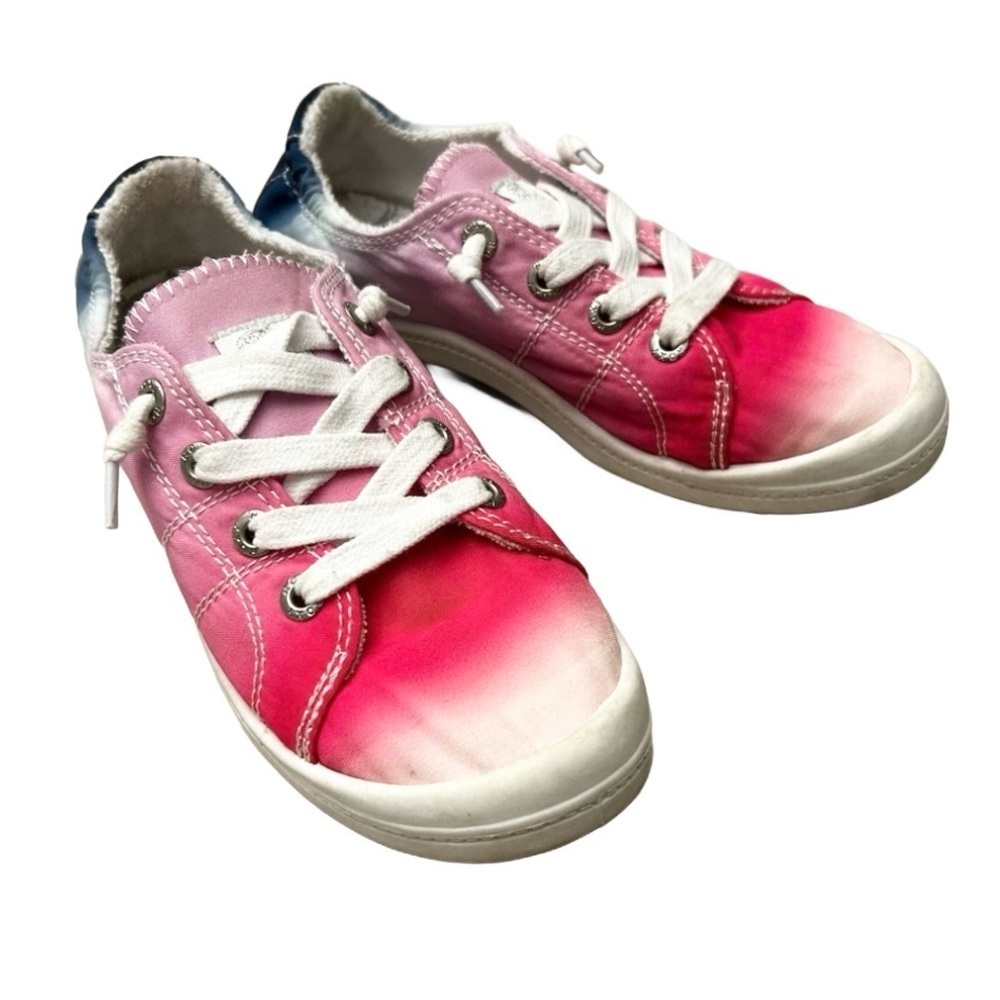 Roxy Pink and Red Gradient Kids Sneakers